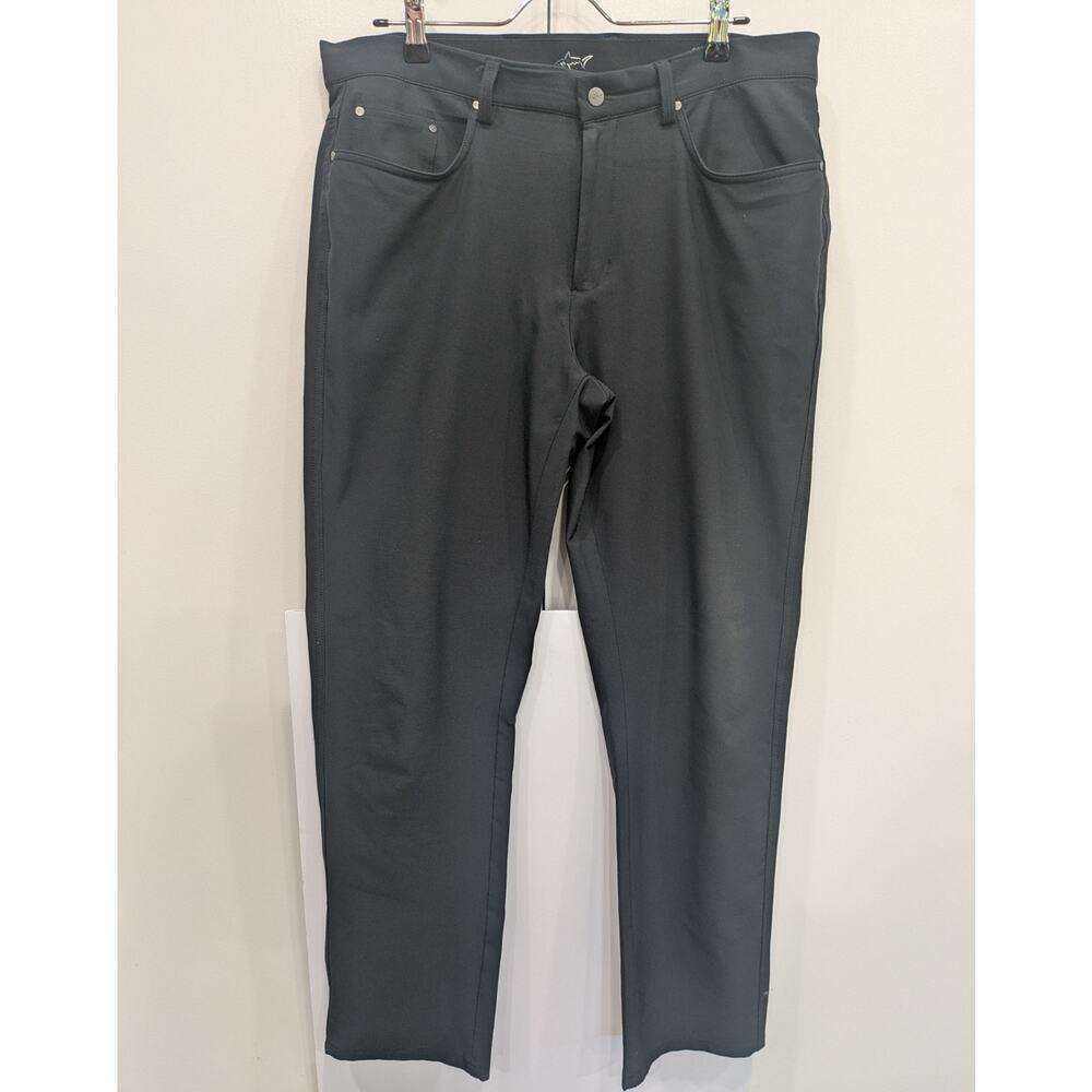 Greg Norman Golf Pants ML75 Tech Mens 34x30 Black Stretch Performnce Shark Nwot
